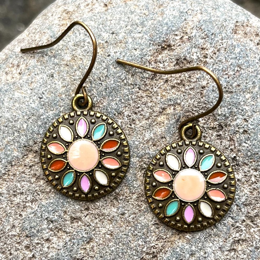 Bohemian Tear Drop Earrings Set of Three - Picture 5 of 7